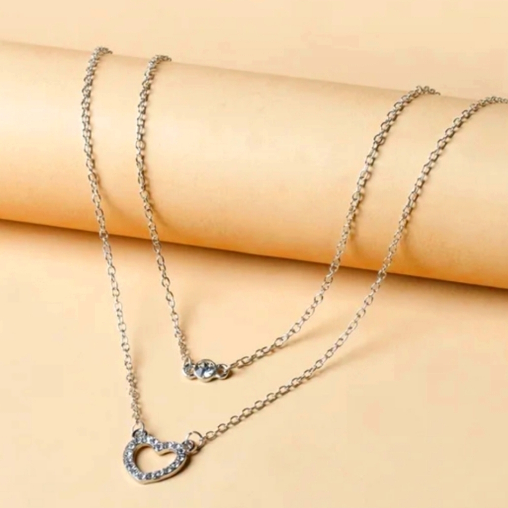 Double Layer Heart Necklace
